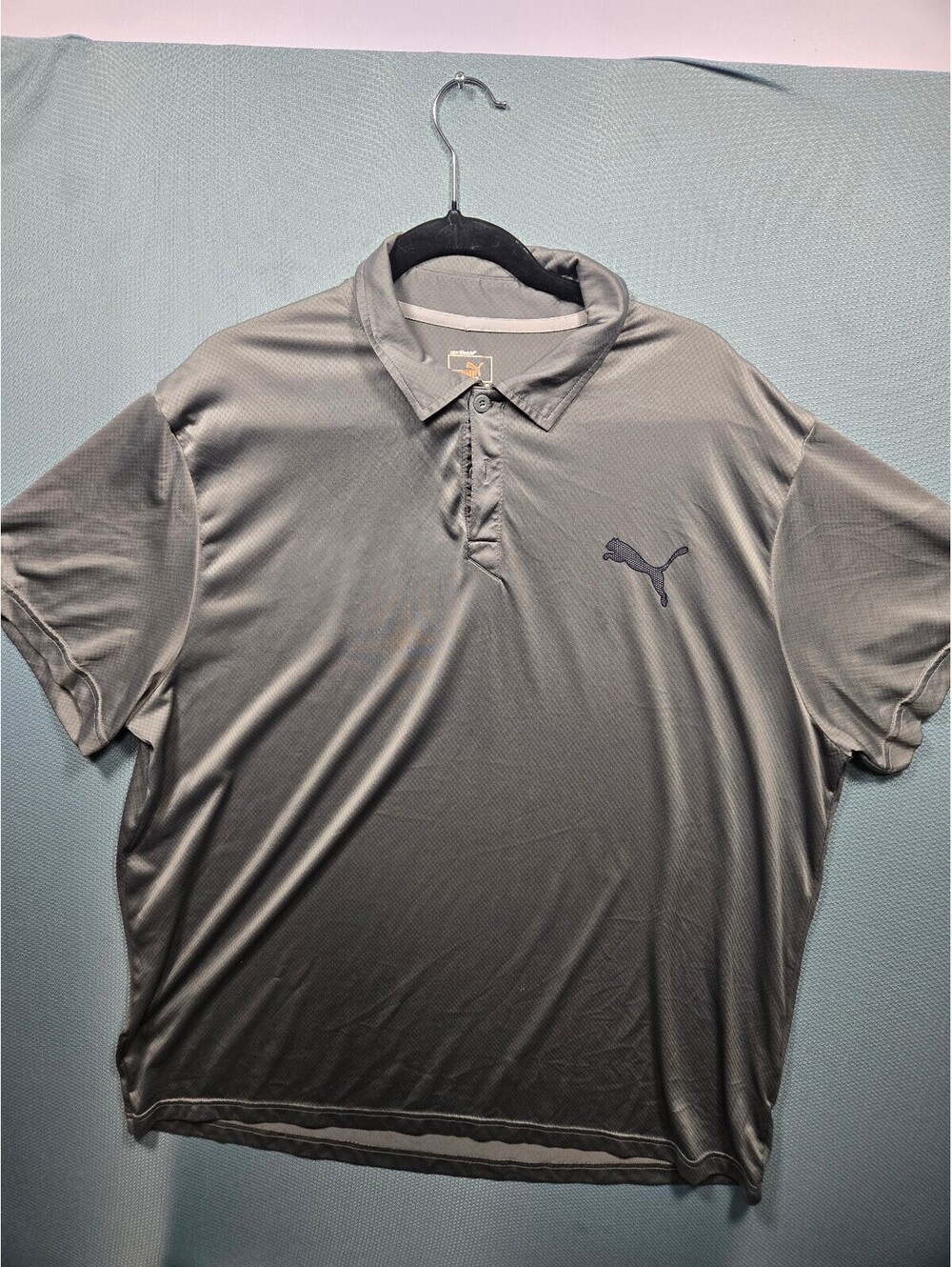 Puma gray performance polo shirt